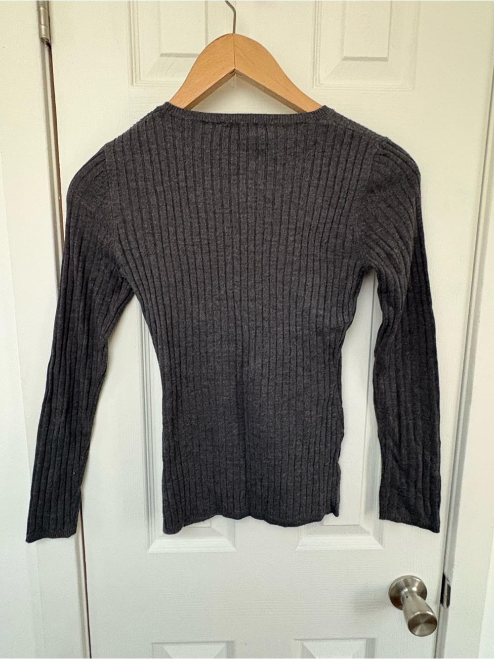 Ivanka Trump Gray Ribbed Sweater - Picture 3 of 3